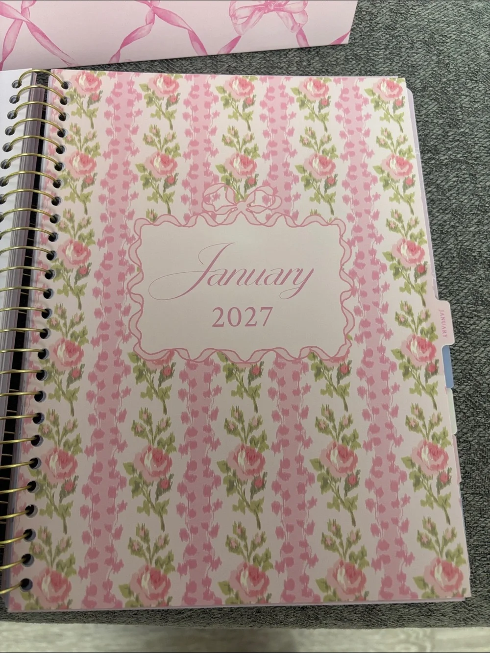 LoveShackFancy 2026-2027 Weekly/vinyl covers Monthly Planner - Pink w/gift bag